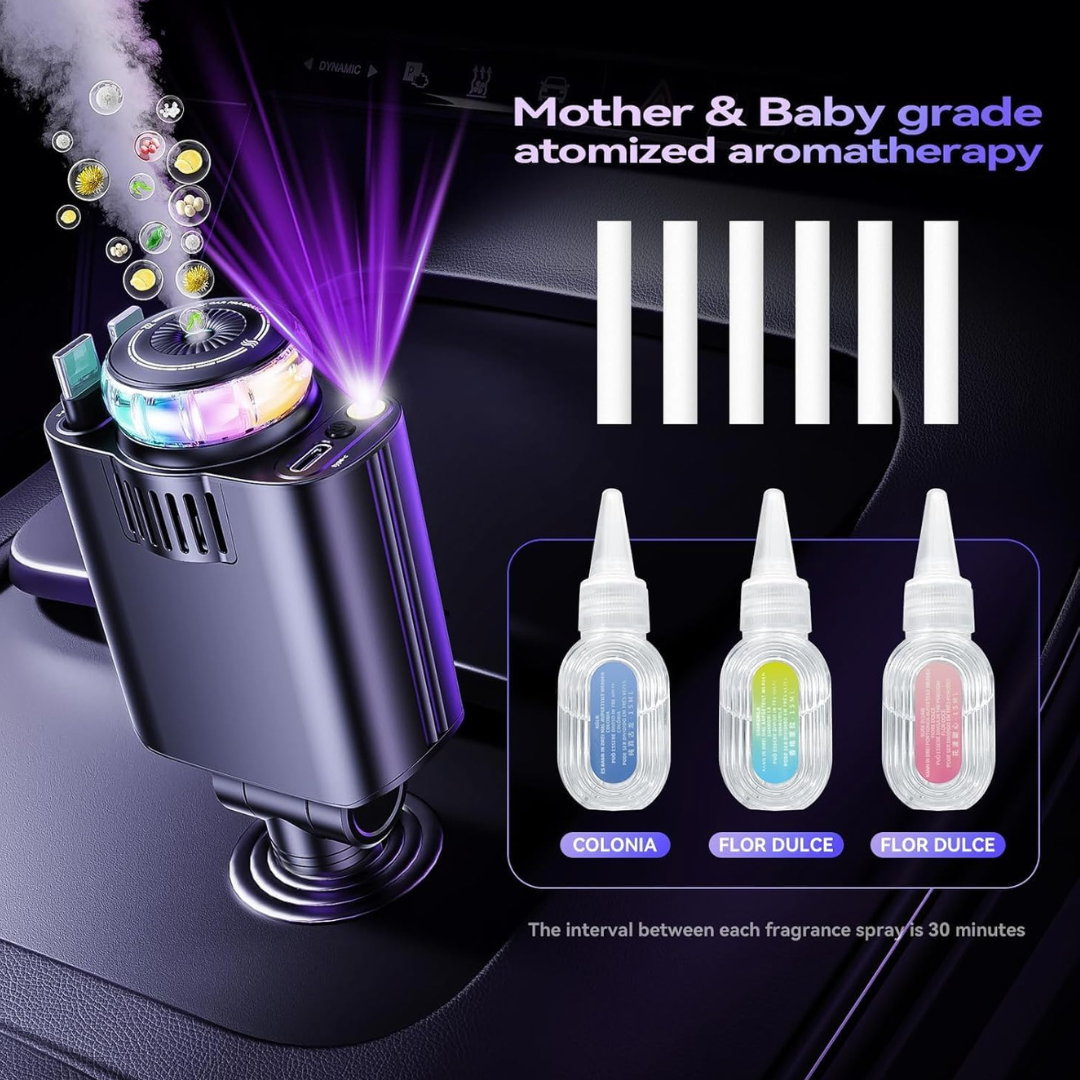 5-in-1 Starlight Car Charger – 45W Fast Charging with Built-In Cables